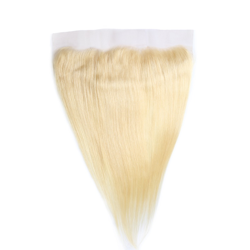 Uglam 13x4 Transparent Lace Frontal Closure Blonde #613 Color Straight